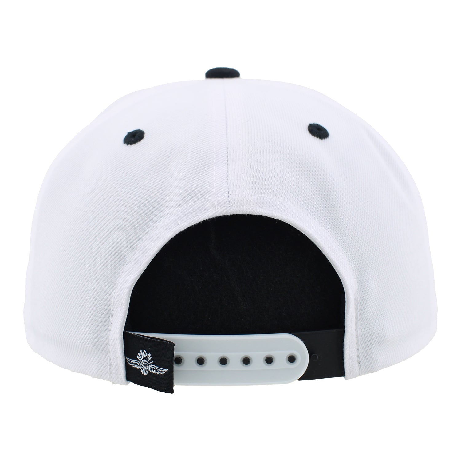 Indianapolis Motor Speedway Pennant Snapback Hat in White - Back View