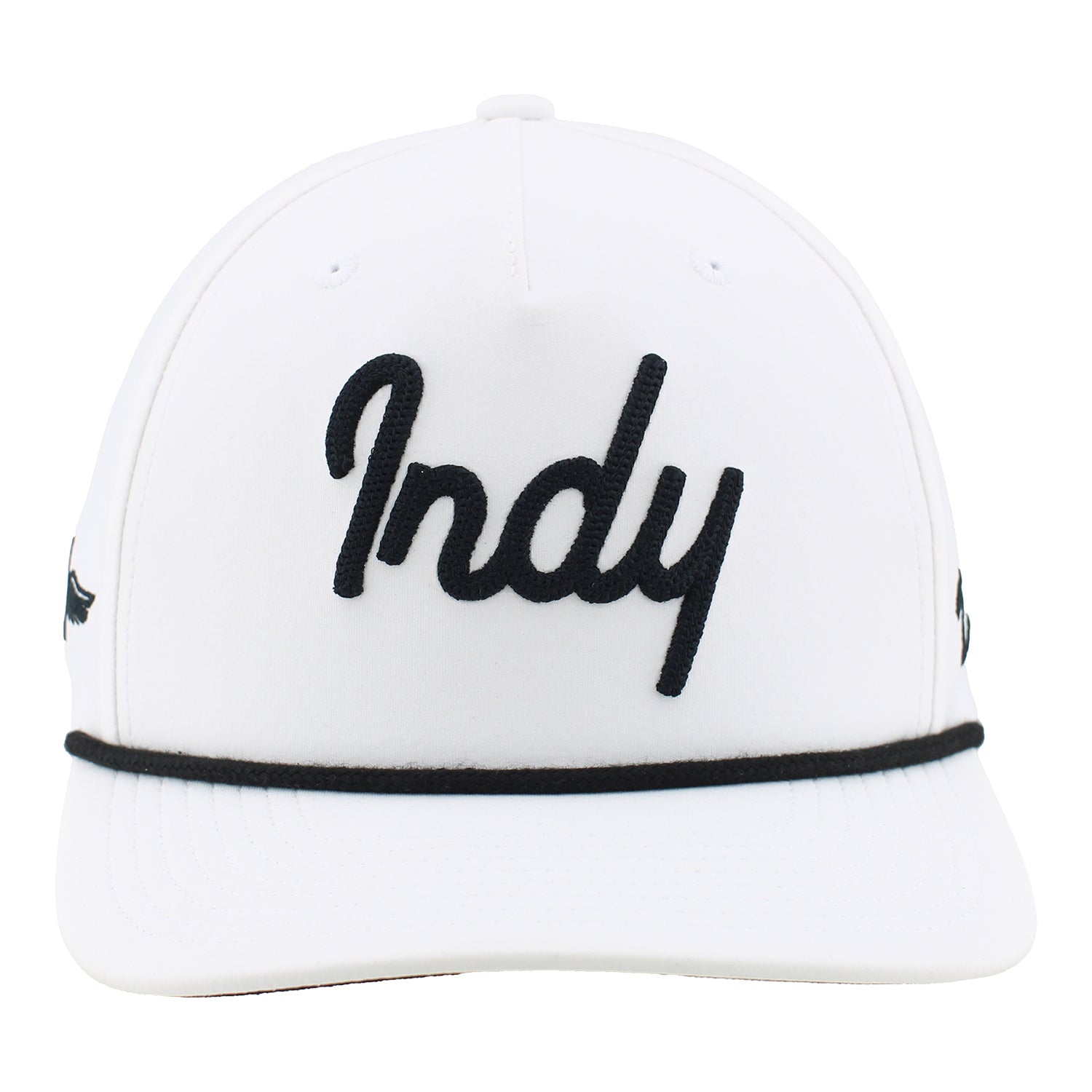 Indy Script Hypercool Rope Hat in White - Front View