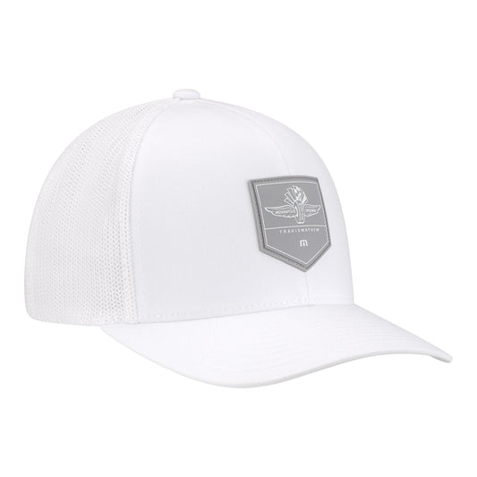 WWF TravisMathew Logo Hat in White - Front Right View
