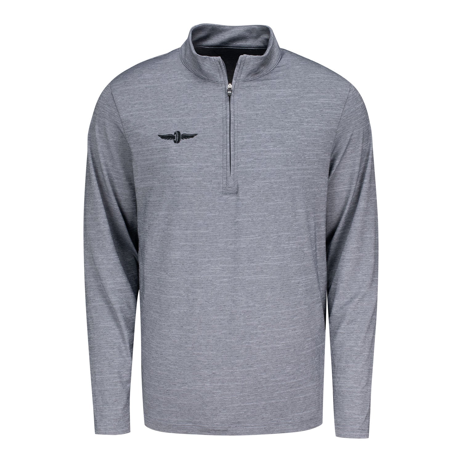 Indianapolis Motor Speedway Travis Mathew Grey 1/4 Zip in Grey - Front View