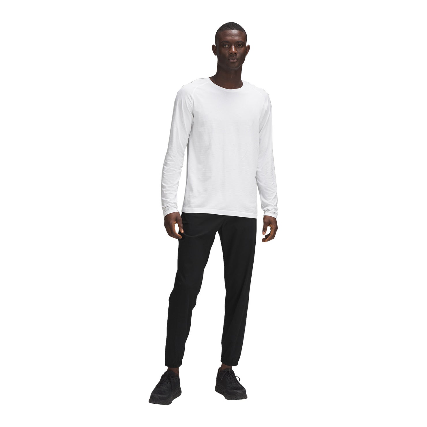 lululemon Wing and Wheel Surge Jogger 29" in black, front view