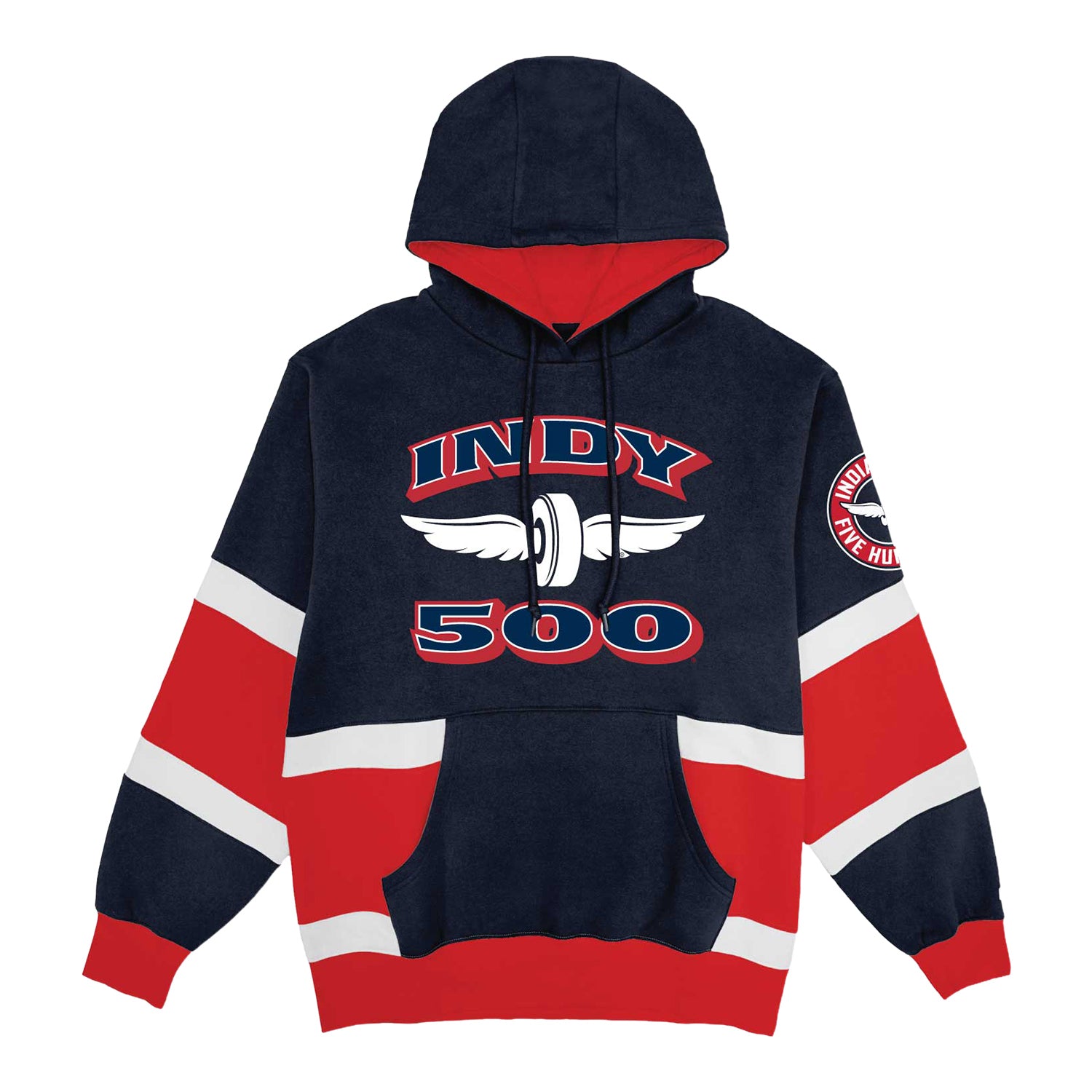 Indy 500 Hockey Hoodie in Blue - Front View