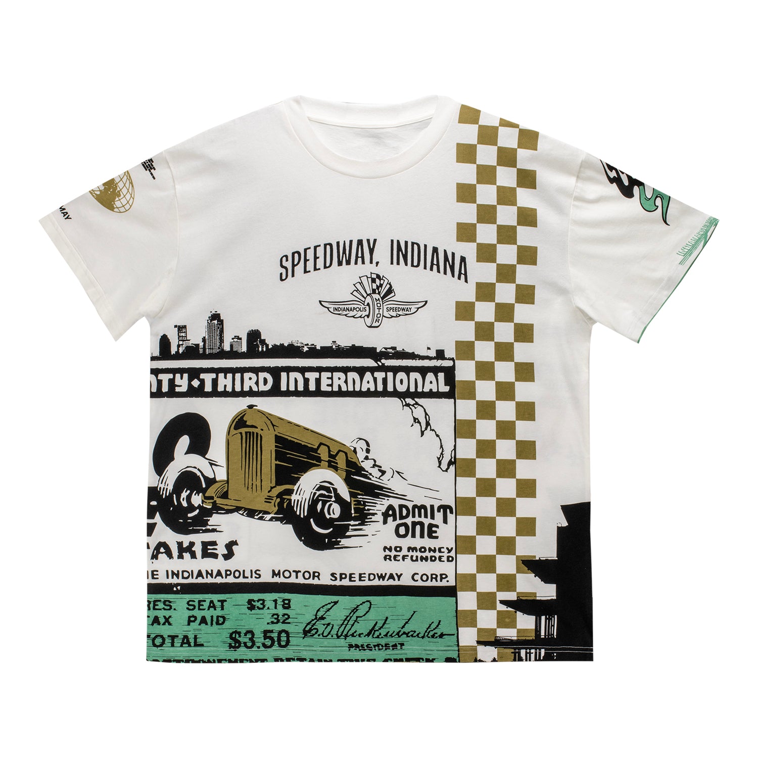 INDIANAPOLIS MOTOR SPEEDWAY ALL OVER PRINT T-SHIRT - Front View