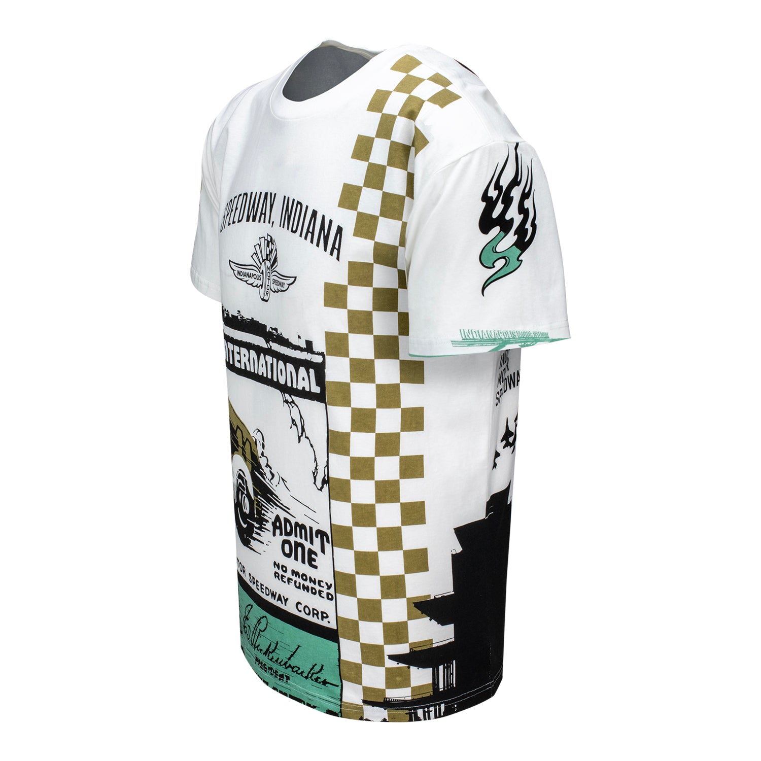 INDIANAPOLIS MOTOR SPEEDWAY ALL OVER PRINT T-SHIRT - Side View