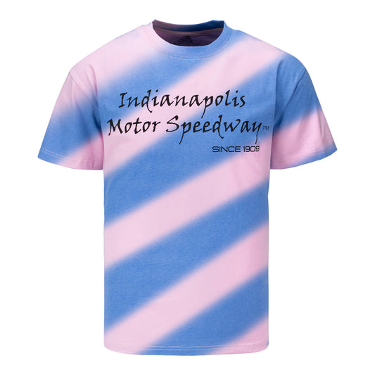Indianapolis Motor Speedway Color Changing T-Shirt in Blue and Pink - Front View