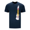 Miller Lite Carb Day Guitar T-Shirt in navy, front view