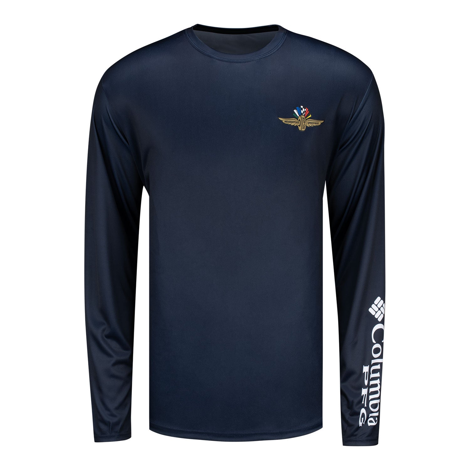 Wing Wheel Flag Columbia Terminal Tackle Long Sleeve Shirt - front view