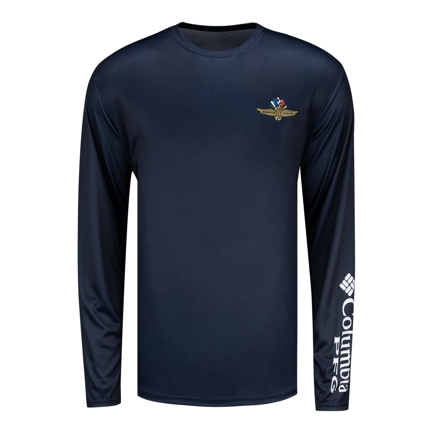 Wing Wheel Flag Columbia Terminal Tackle Long Sleeve Shirt - front view