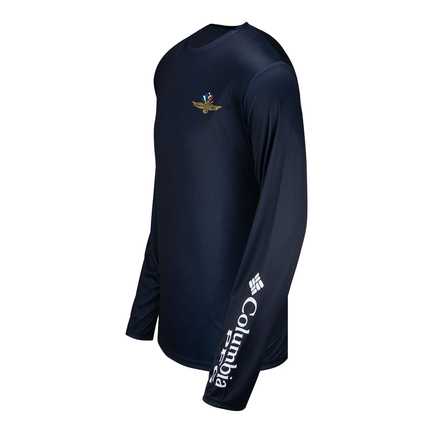 Wing Wheel Flag Columbia Terminal Tackle Long Sleeve Shirt - side view