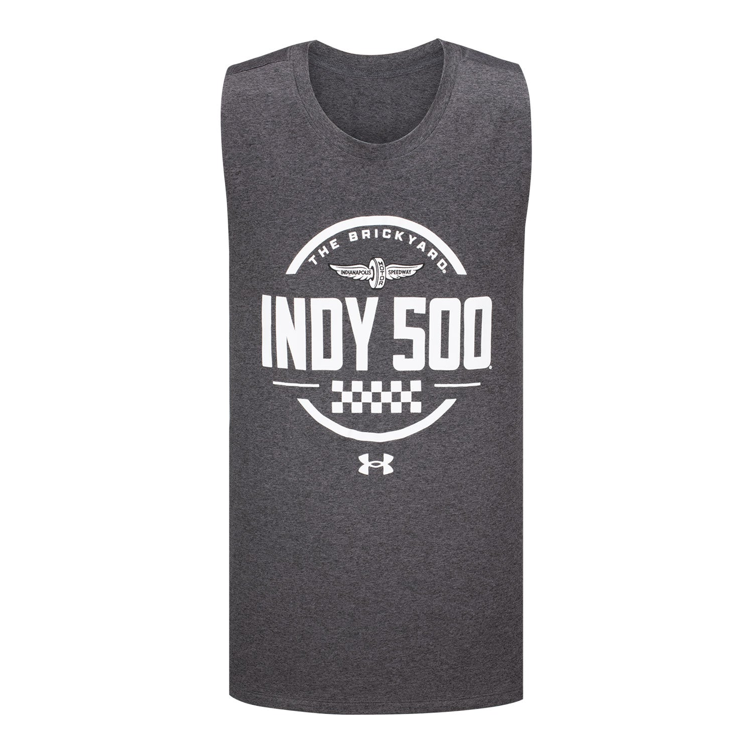 Indy 500 Under Armor Tank Top in Grey - Front View
