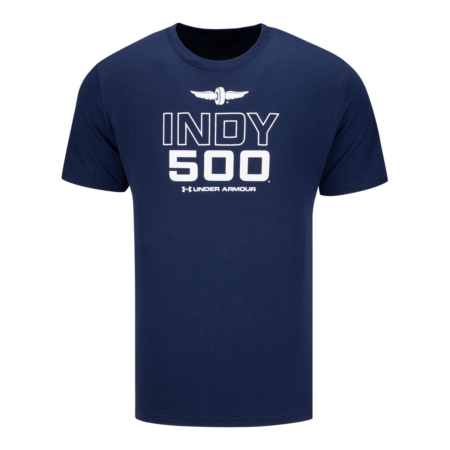 Indy 500 Under Armor Performance T-Shirt in Blue - Front View