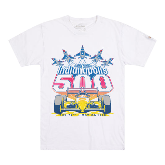 1988 Race Logo Tee in White - Front View