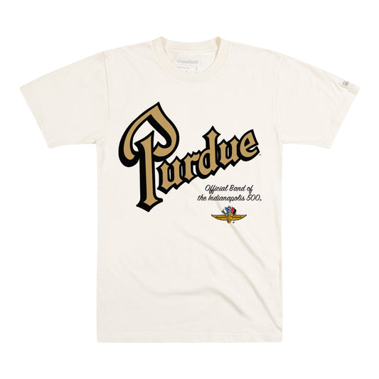 IMS/Purdue Band Collab Tee in White - Front View