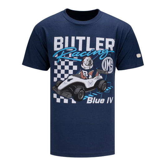 IMS/Butler Collab Mascot Tee in Blue - Front View