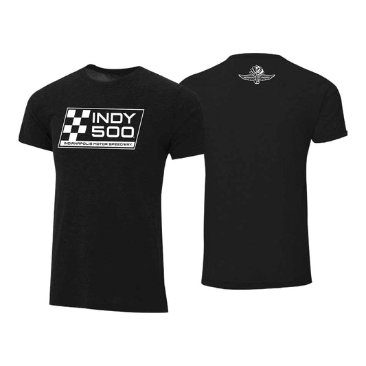 WWF Checkered Classic T-shirt in Black - Front and back View