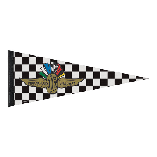 Wing Wheel Flag Checkered Pennant - Front View