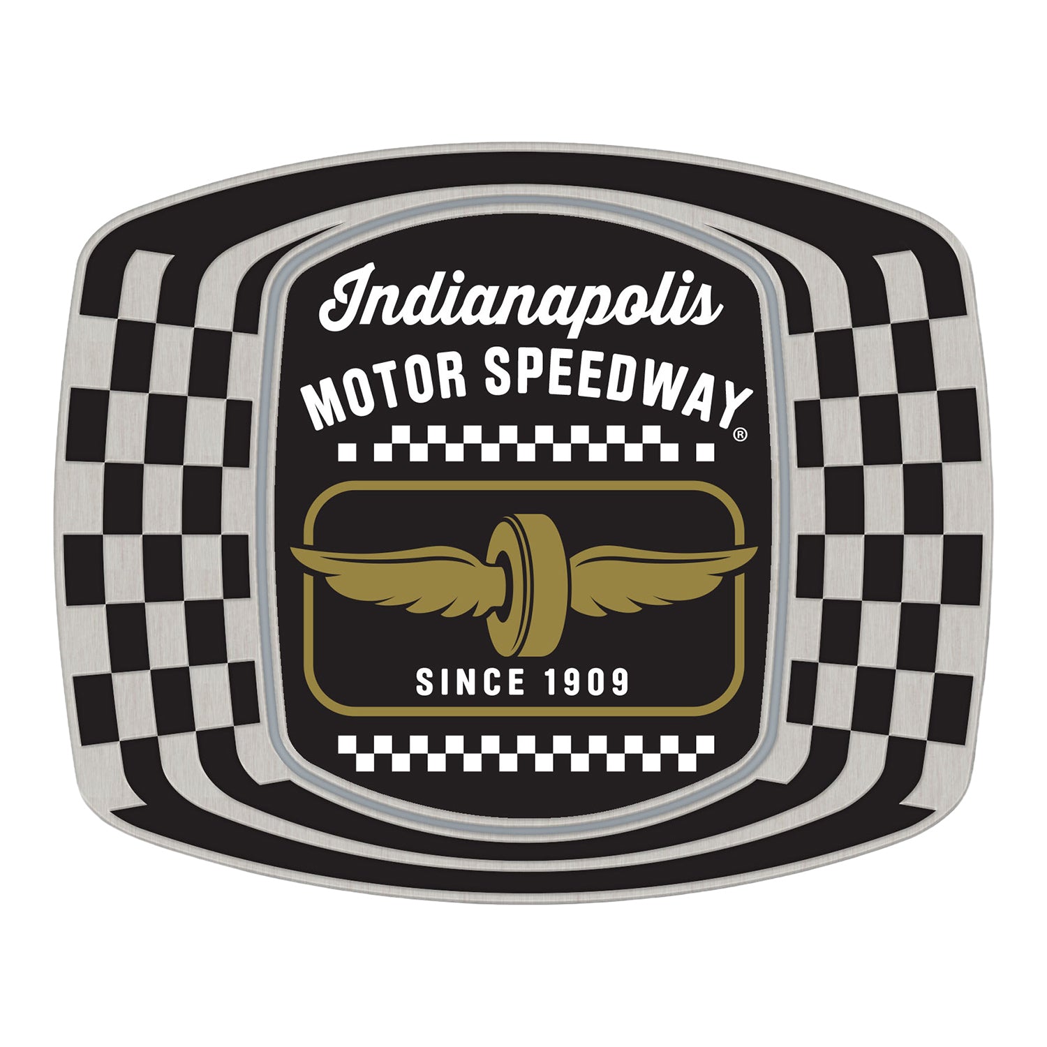 Wing Wheel Flag Pagoda Metal Magnet- Front View