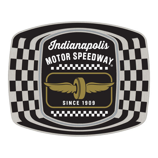 Wing Wheel Flag Pagoda Metal Magnet- Front View