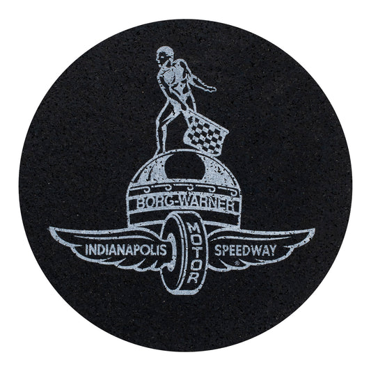 Wing Wheel Flag Borg Trophy Rubber Coaster Set - Front View