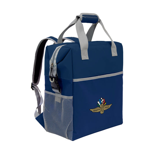 Wing Wheel Flag Backpack Cooler - front view