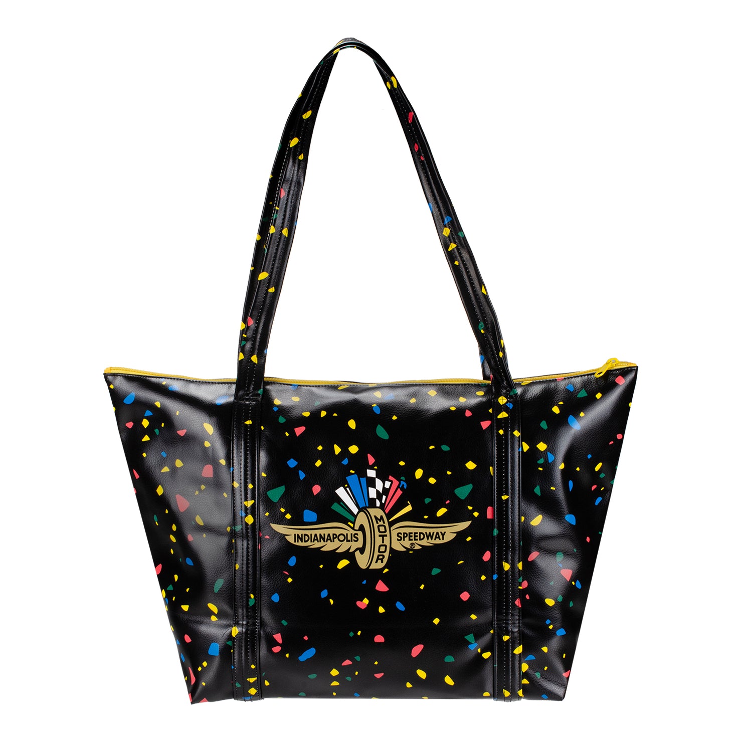 Wing Wheel Flag Splatter Weekender Tote - front view