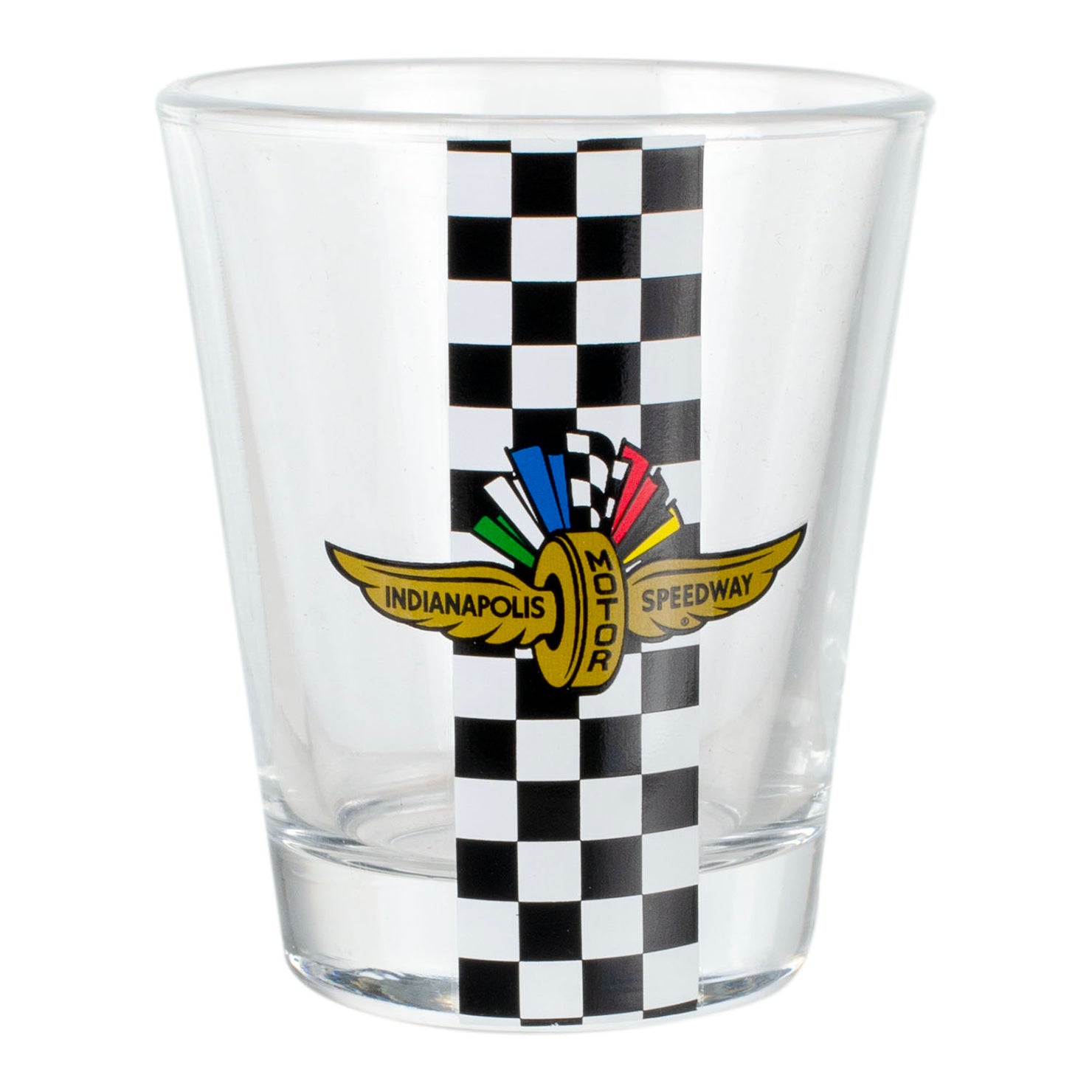 Wing Wheel Flag Shot Glass Ornament - Shotglass Front View