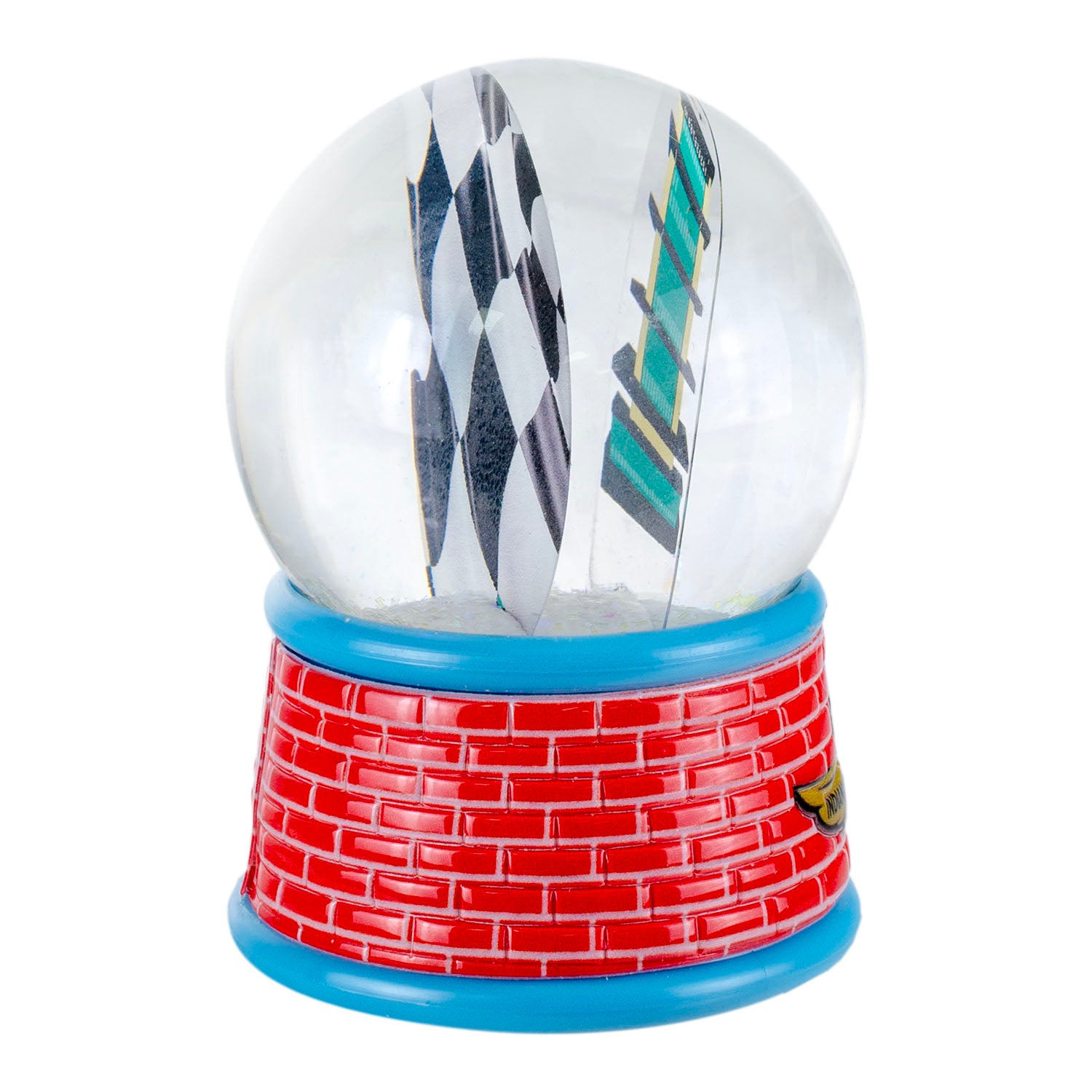 Wing Wheel Flag Pagoda Snow Globe - Side View 