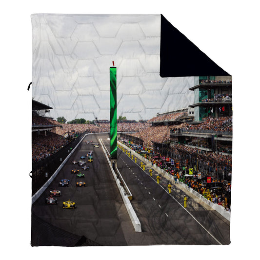 Wing Wheel Flag Outdoor Blanket - Back View