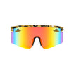 Wing Wheel Flag Camo Swag Sunglasses in camo, front view