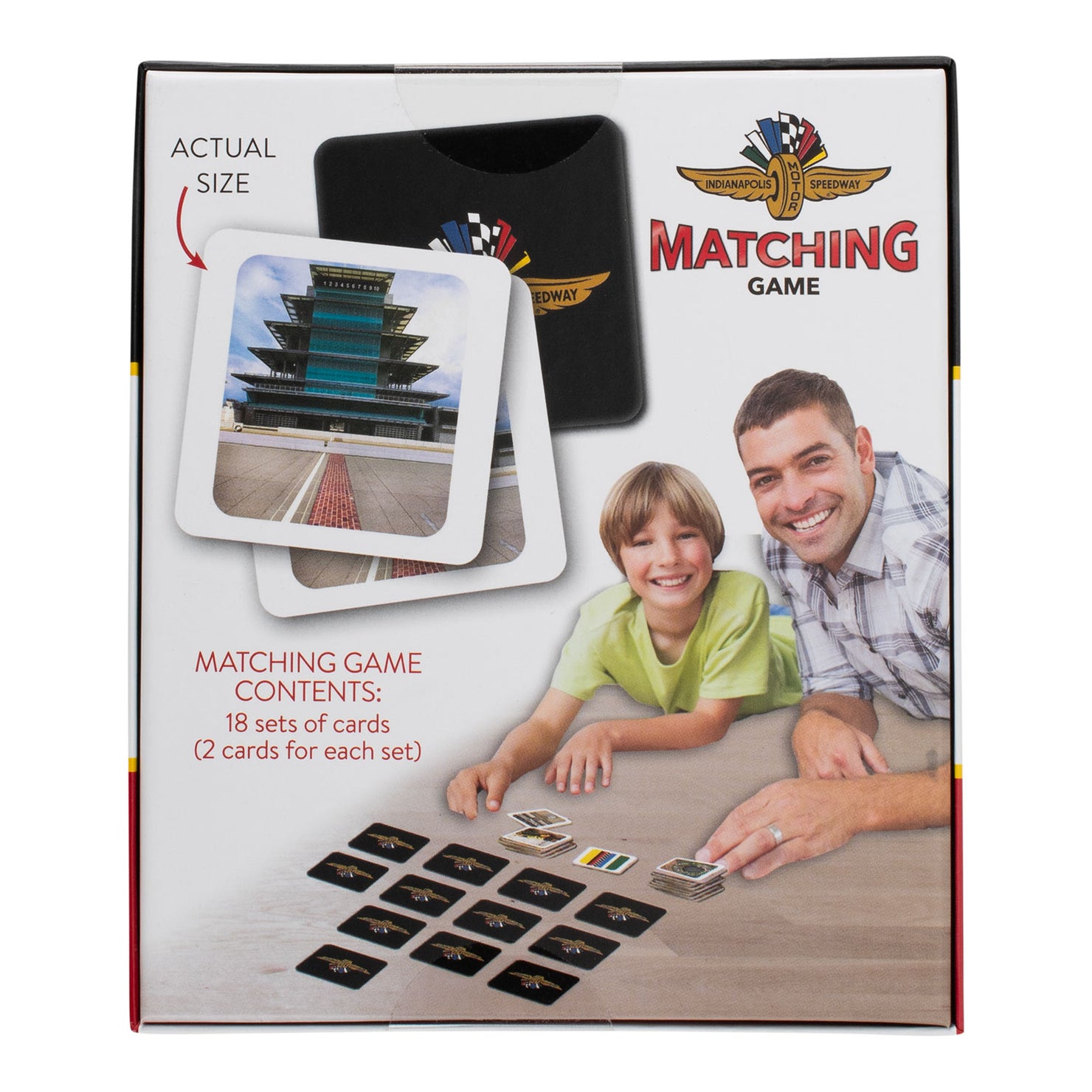 Indianapolis Motor Speedway Matching Game, back box view