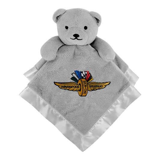 Wing Wheel Flag Plush Security Bear Blanket in grey
