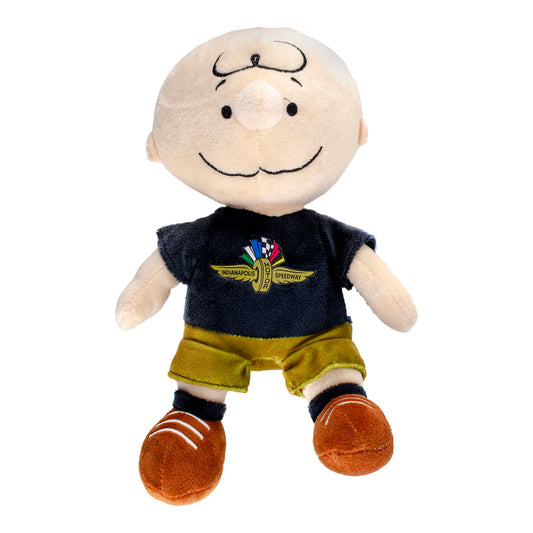Wing Wheel Flag Charlie Brown Plush - Front View