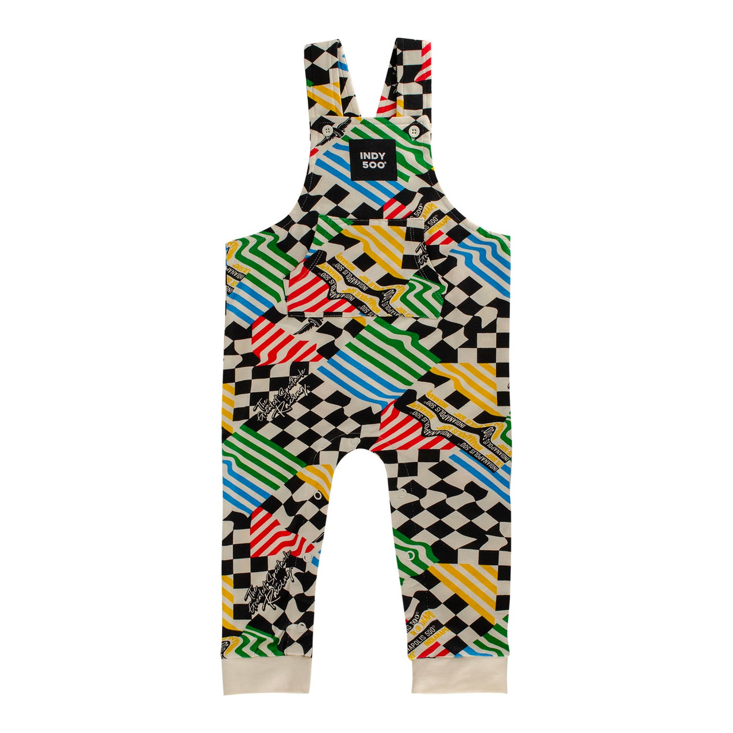Indianapolis Motor Speedway Infant Bib Overalls - Front View