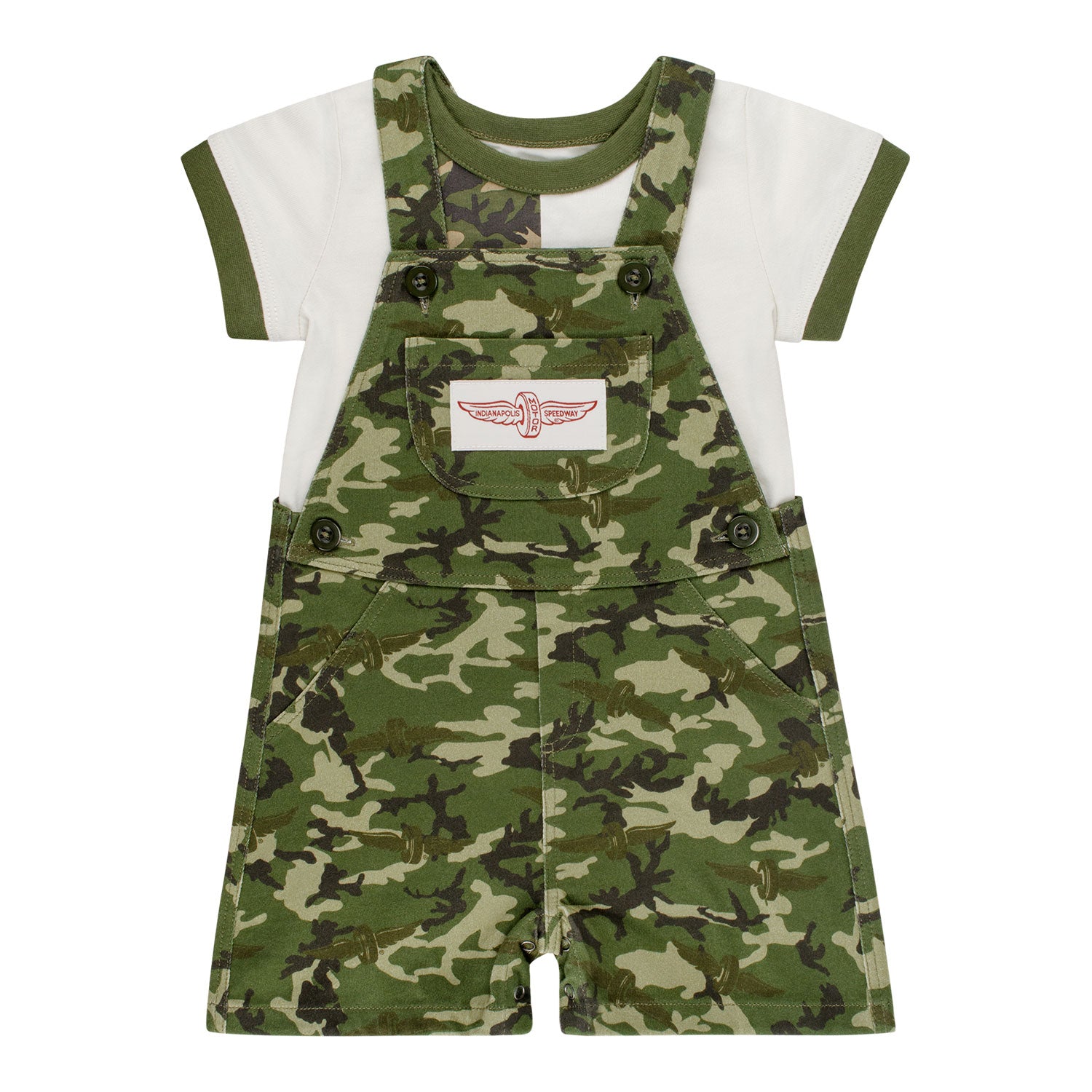 Indianapolis 500 Infant Tee & Shortall Camo Set - Front View