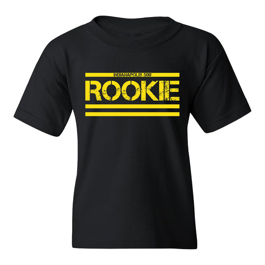 Indianapolis 500 Rookie Youth T-shirt in Black - Front View