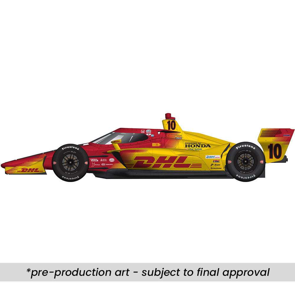 2025 Indy 500 Winner Diecast 1/64 Alex Palou in Red - Front Left View