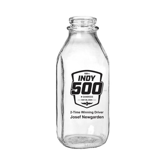 2024 Indianapolis 500 Winner Josef Newgarden Milk Bottle - front view