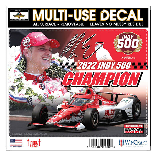 2022 Indy 500 Champion Decal - Front View
