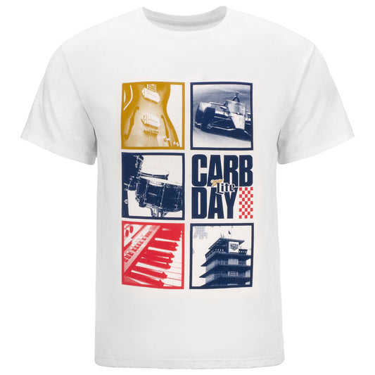 Carb Day Miller Squares Shirt in White - Front View