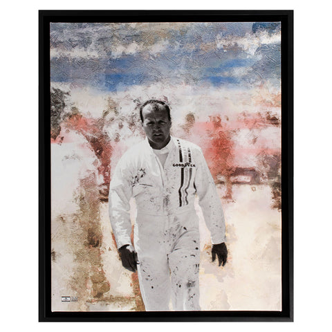 Indianapolis Motor Speedway AJ Foyt 1966 16x20 Canvas Framed