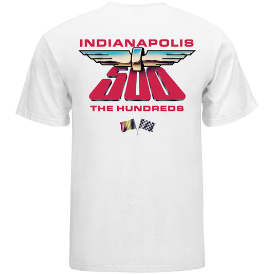 2022 Indy 500 The Hundreds Shirt in White - Back View