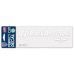 #BackOnTrack Perfect Cut Decal in White - Front View