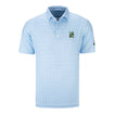 Brickyard Crossing Johnnie O Polo Blue and White Textured in blue, front view
