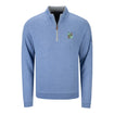 Brickyard Crossing Johnnie O 1/4 Zip Pullover in blue, front view