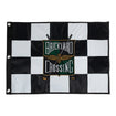 Brickyard Crossing Golf Flag 14"x20" in black and white, front view