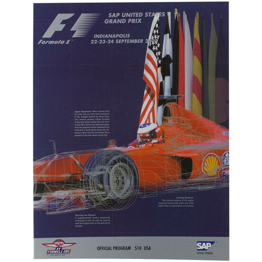 2000 F1 Softcover Program in Blue - Front View