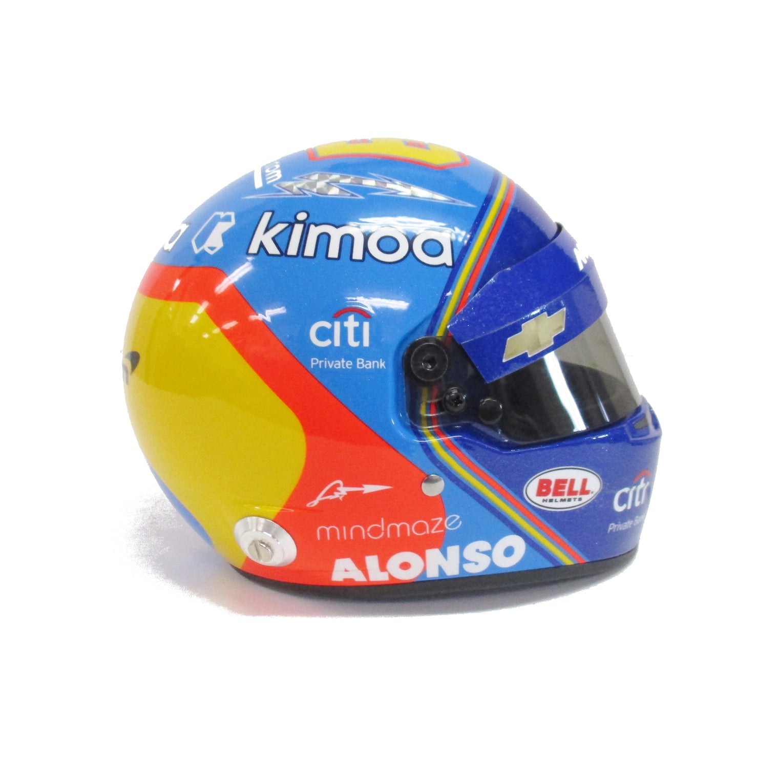 Fernando Alonso McLaren 1:2 Scale Mini Helmet - Left View