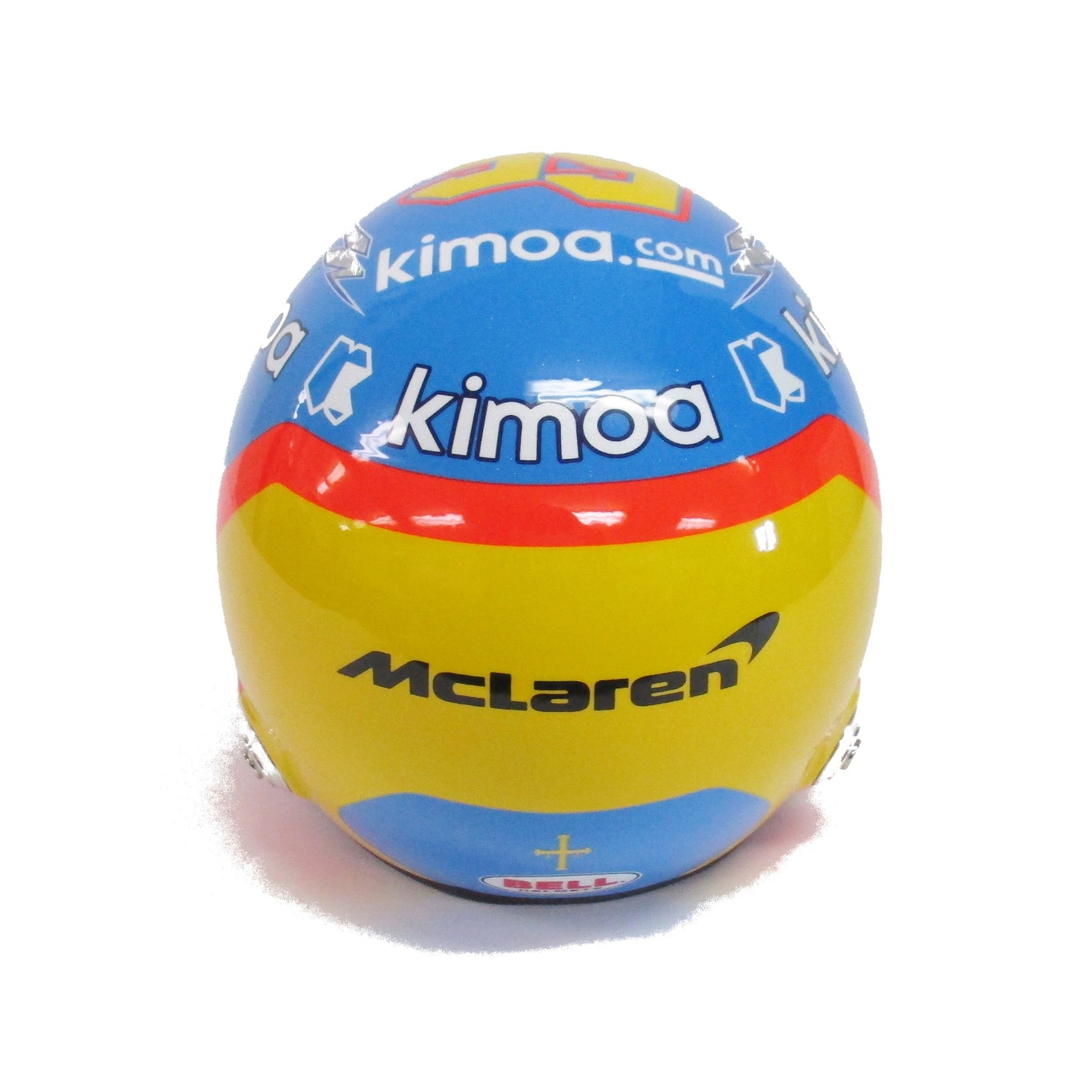 Fernando Alonso McLaren 1:2 Scale Mini Helmet - Back View