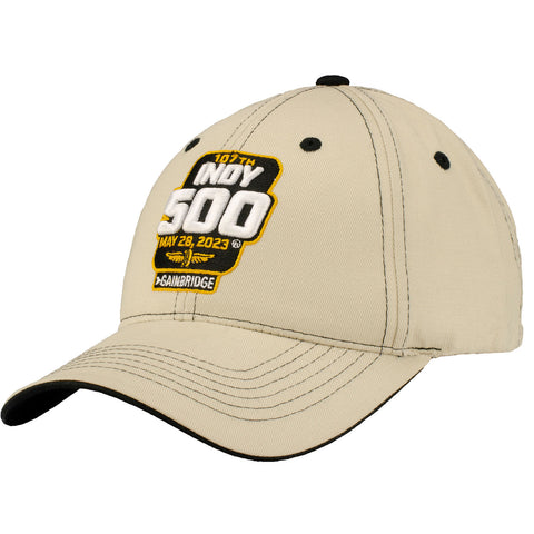 2023 Indianapolis 500 Stone Contrast Hat in Stone - Left Side View