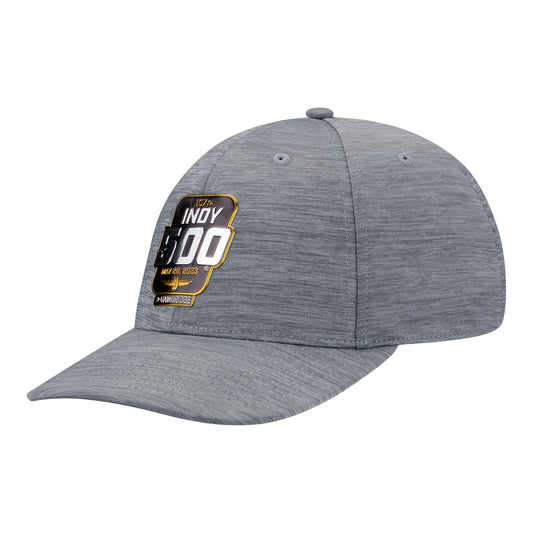 2023 Indianapolis 500 Rubber Hat in grey, front view